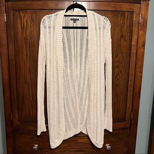American Eagle beige knitted duster cardigan | size medium